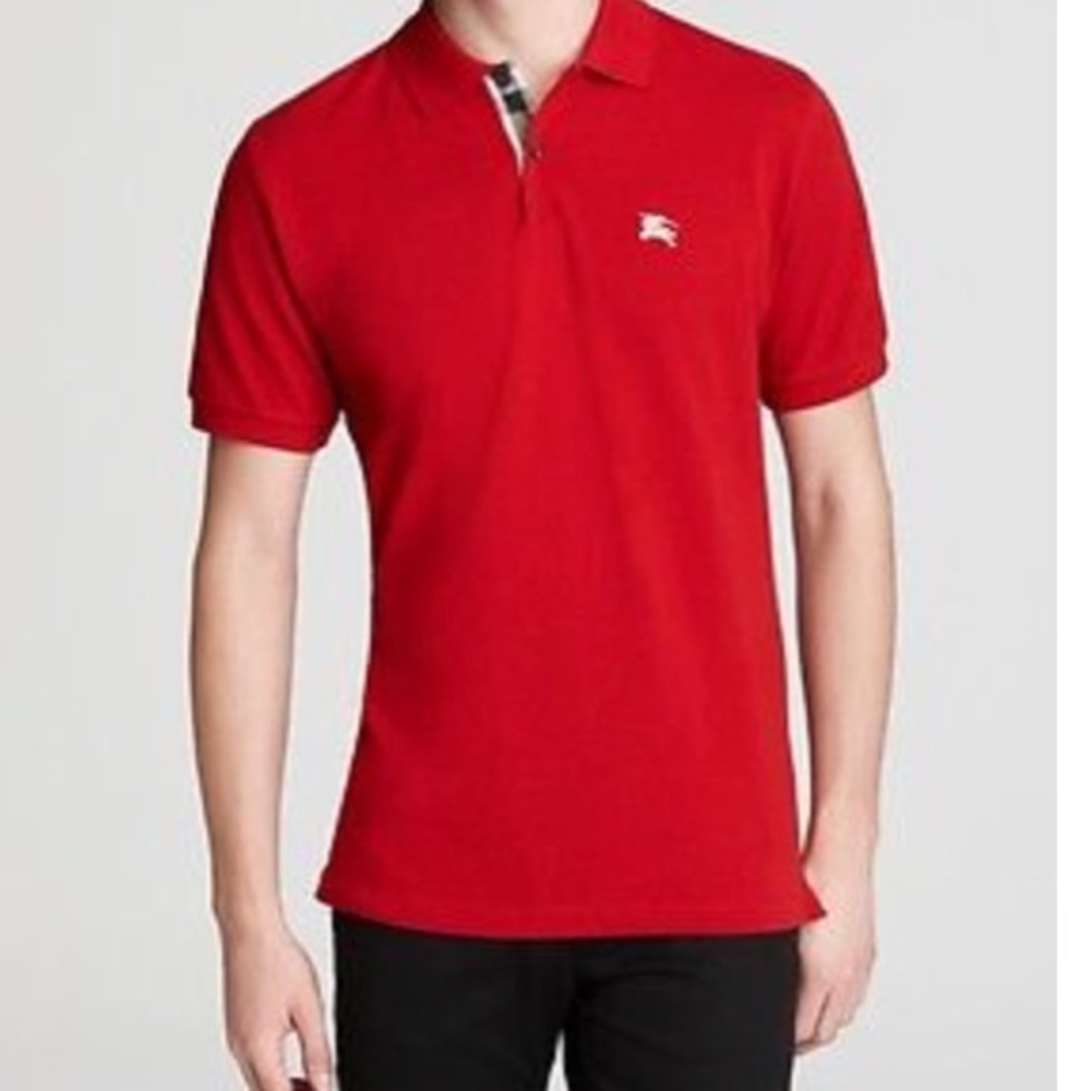 Red Burberry Polo